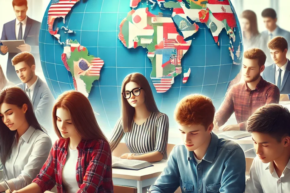 9.Sınıf 1.Ünite Studying Abroad Konulu Ünite Görseli