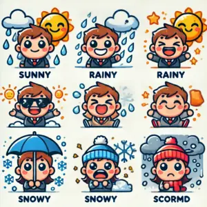 6.Sınıf 4.Ünite Weather and Emotions Konulu Ünite Görseli