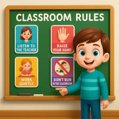 4.Sınıf 1.Ünite Classroom Rules Konulu Ünite Görseli