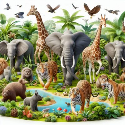 7.Sınıf 4.Ünite Wild Animals Konulu Ünite Görseli