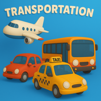 3.Sınıf 8.Ünite Transportation Konulu Ünite Görseli