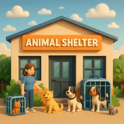 5.Sınıf 9.Ünite Animal Shelter Konulu Ünite Görseli