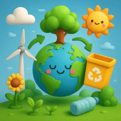 7.Sınıf 9.Ünite Environment Konulu Ünite Görseli